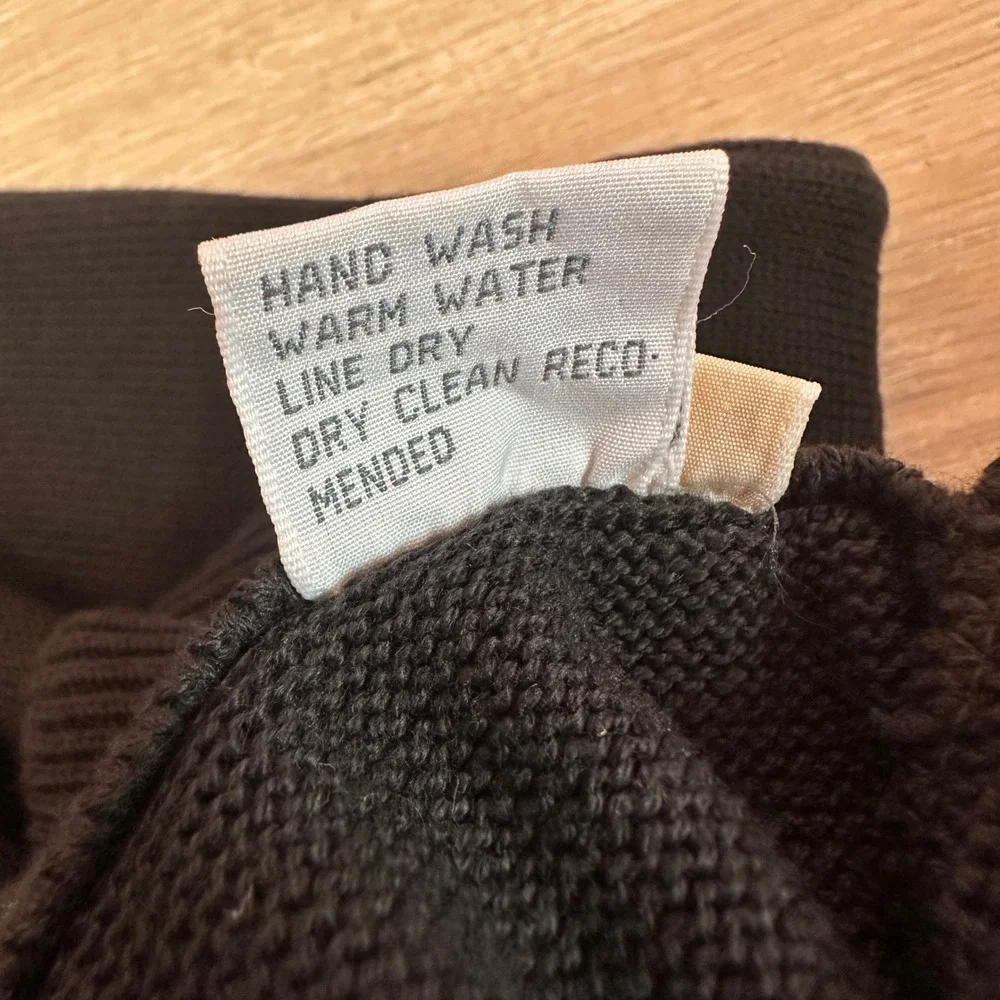 Kazmel Knit Skirt Black Supima Cotton Faux‎ Wrap Neiman Marcus Vintage Mini S